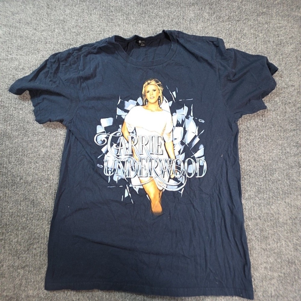 Carrie Underwood Live 2015 Shirt Mens Medium Blue Graphic Tee Concert Tour
